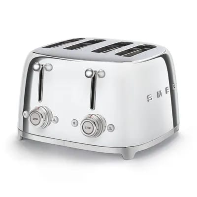 Smeg 50's Style TSF03SSEU - Grille-pain - 4 tranche - 4 Emplacements - chrome