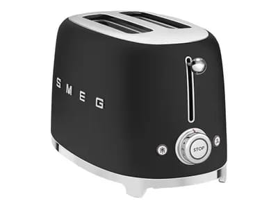 Smeg 50's Style TSF01BLMEU - Grille-pain - 2 tranche - 2 Emplacements - noir
