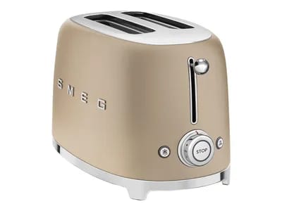 Smeg 50's Style TSF01CHMEU - Grille-pain - 2 tranche - 2 Emplacements - or