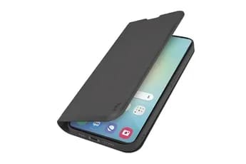 Etui Wallet Smooth Samsung S25, noir