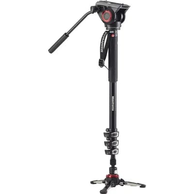 Monopode Vidéo Alu Manfrotto 4 Sections + Rotule MVH500