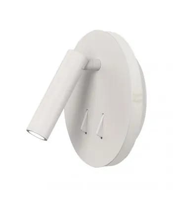 Applique avec liseuse Fusion blanc mat 1 ampoule 7,5cm