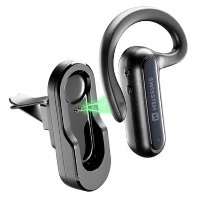 Oreillette Bluetooth Swissten Dock Earpiece, Support De Charge Magnétique Inclus