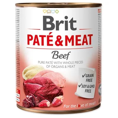 24x800g Beef Pate & Meat Adult Brit nourriture humide pour chien