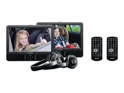 Lenco DVP-939 - Deux moniteurs LCD/lecteur DVD - affichage - 9" - externe