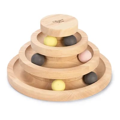 Jouet Designed by Lotte Tour en bois Mia pour chat - 1 jouet