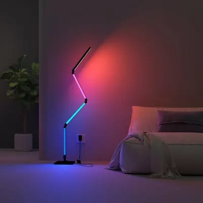 Calex Smart lampadaire LED, pliable WLAN CCT RVB