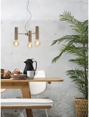 Suspension en métal CANNES 3 douilles or it's about RoMi, h. 20cm