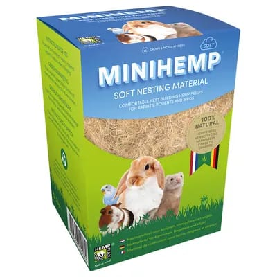 MiniHemp Soft Matériel de nidification pour lapin, rongeur et oiseau - 50 g