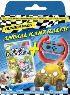 Bundle Pack Animal Kart Racer (code In A Box) + Volant Switch