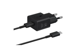 Chargeur pour téléphone mobile Samsung Chargeur secteur 25W Avec cable USBC Noir
