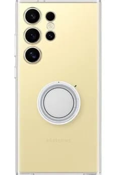 Coque et étui téléphone mobile Samsung Coque avec support amovible pour Galaxy S24 Ultra Transparent
