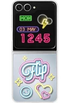 Coque personnalisable ''Neon'' Galaxy Z Flip 6 Transparent