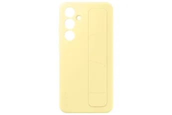 Coque avec laniere et support pour Galaxy S24 FE - Jaune