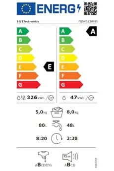 Lave-linge sechant LG 8/5kg 1400 tours