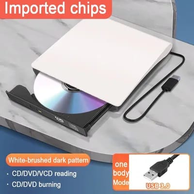Lecteur DVD externe USB 3.0,lecteur CD/DVD ultra-mince,portable,graveur pour Windows 7/8/10,Mac OS,ordinateur portable,ordinateur de bureau - Type C