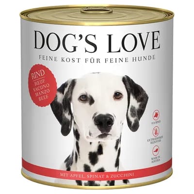 6x 800g Dog's Love Adult bœuf nourriture pour chien humide