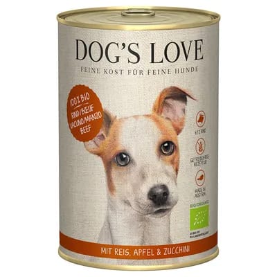 Dog's Love Bio 6 x 400 g pour chien - bœuf bio
