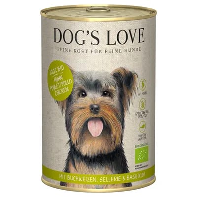 Dog's Love Bio 6 x 400 g pour chien - poulet bio
