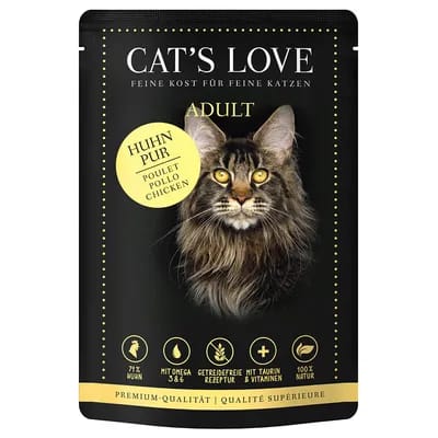 Cat's Love 12 x 85 g pour chat - pur poulet