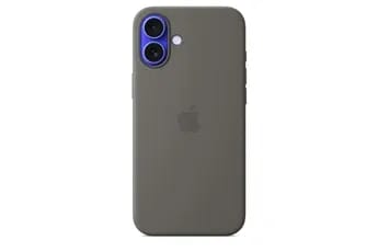 Coque en silicone avec MagSafe pour iPhone 16 Plus - Gris mineral