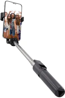 Trépied photo et vidéo Tnb INFLUENCE - Perche a selfie Bluetooth 2 en 1 - noir