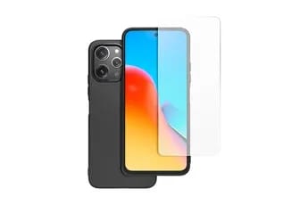 Coque et étui téléphone mobile Made For Xiaomi Pack Coque arriere semi-rigide Noir & Protege-ecran en verre trempe pour Xiaomi Redmi 12 4G/5G