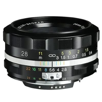 Voigtlander Color Skopar F2.8 28 mm SLII-S Nikon noir