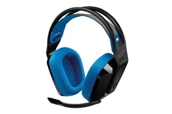 G535 Lightspeed, leger, micro avec fonction de desactivation du son Flip-up, 33 heures d''autonomie, compatible avec PS5, PS4, PC, USB-C - Noir/Bleu