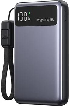 PB Pocket pro slim 10k mAh USB A/C + cbl USB C BK