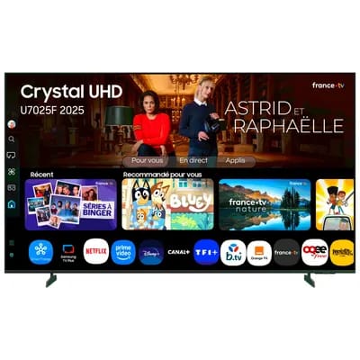 Samsung TU65U7025F - TV LED 65" (165 cm) - 4K UHD 3840x2160 - HDR - Smart TV - Gaming Hub - 3xHDMI - WiFi